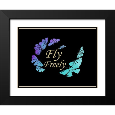 Fly Freely Black Modern Wood Framed Art Print with Double Matting by Lewis, Sheldon