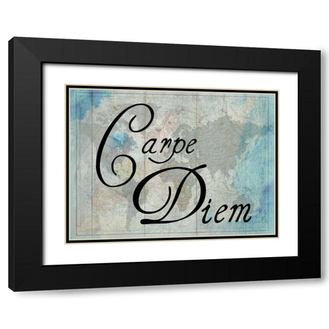 The World 1 Black Modern Wood Framed Art Print with Double Matting by Lewis, Sheldon