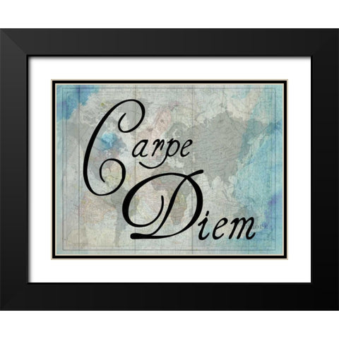 The World 1 Black Modern Wood Framed Art Print with Double Matting by Lewis, Sheldon