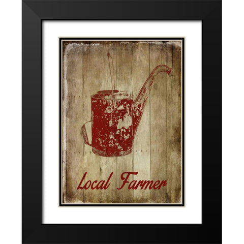 Local Farmer Black Modern Wood Framed Art Print with Double Matting by Lewis, Sheldon