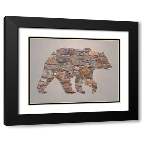 Bear Woods 2 Black Modern Wood Framed Art Print with Double Matting by Lewis, Sheldon