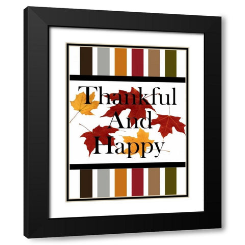 Thankful Black Modern Wood Framed Art Print with Double Matting by Lewis, Sheldon