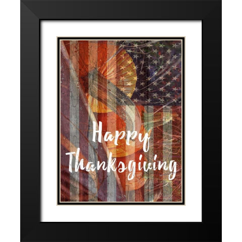 Thanksgiving Black Modern Wood Framed Art Print with Double Matting by Lewis, Sheldon