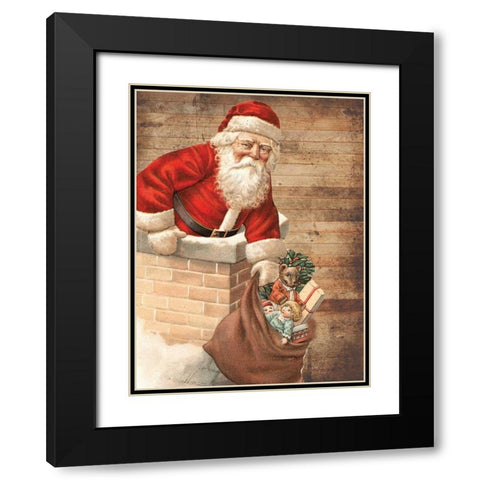 Hurry Down The Chimney Black Modern Wood Framed Art Print with Double Matting by Lewis, Sheldon