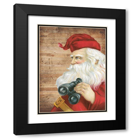 You Better Watch Out Black Modern Wood Framed Art Print with Double Matting by Lewis, Sheldon