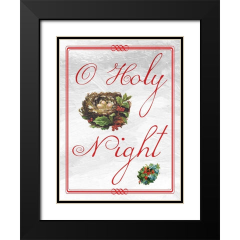 O Holy Night Black Modern Wood Framed Art Print with Double Matting by Lewis, Sheldon