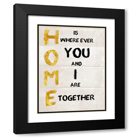 You And I Black Modern Wood Framed Art Print with Double Matting by Lewis, Sheldon