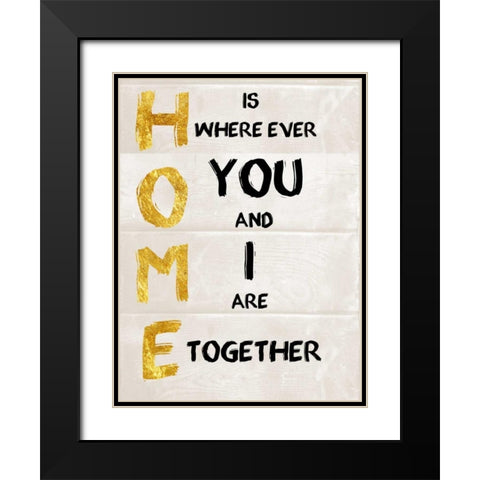 You And I Black Modern Wood Framed Art Print with Double Matting by Lewis, Sheldon