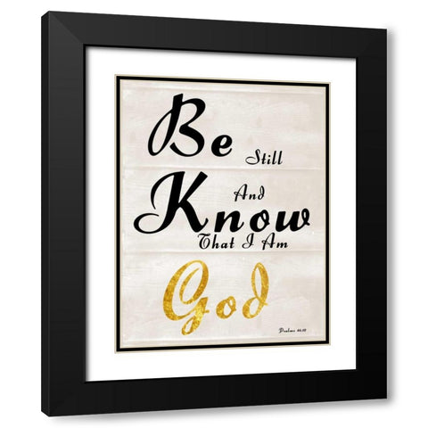 Be Still Black Modern Wood Framed Art Print with Double Matting by Lewis, Sheldon