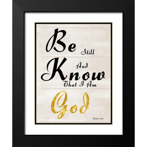 Be Still Black Modern Wood Framed Art Print with Double Matting by Lewis, Sheldon