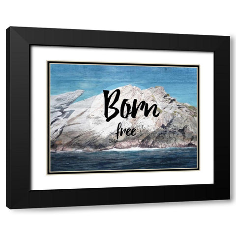 BoRn Free Black Modern Wood Framed Art Print with Double Matting by Lewis, Sheldon