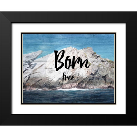 BoRn Free Black Modern Wood Framed Art Print with Double Matting by Lewis, Sheldon