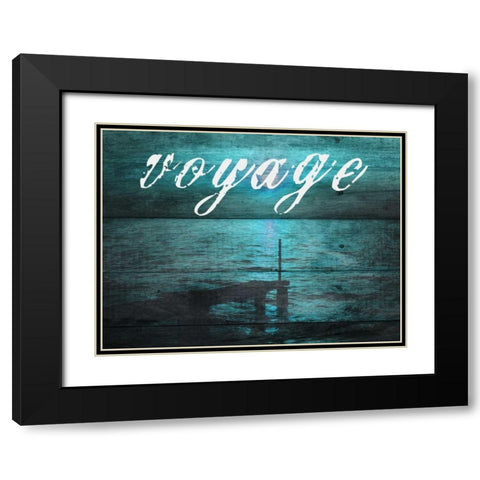 Voyage Black Modern Wood Framed Art Print with Double Matting by Lewis, Sheldon