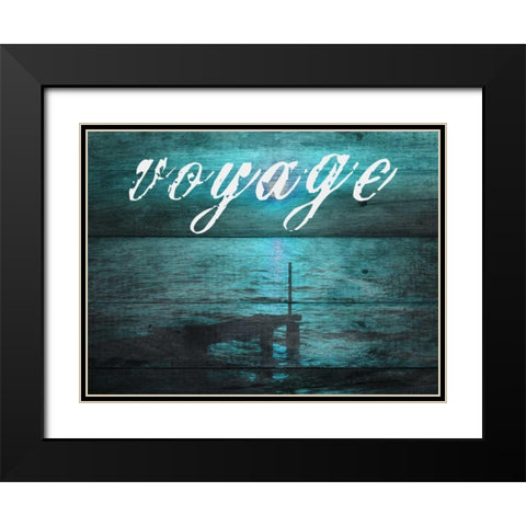 Voyage Black Modern Wood Framed Art Print with Double Matting by Lewis, Sheldon