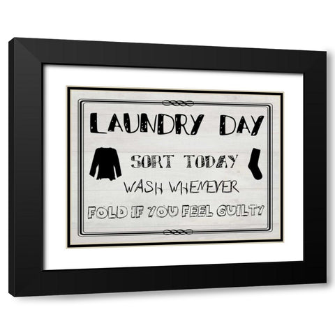 Laundry Day 1 Black Modern Wood Framed Art Print with Double Matting by Lewis, Sheldon