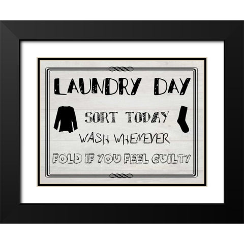 Laundry Day 1 Black Modern Wood Framed Art Print with Double Matting by Lewis, Sheldon