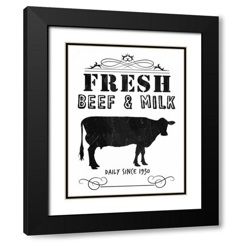 Fresh Beef And Milk Black Modern Wood Framed Art Print with Double Matting by Lewis, Sheldon