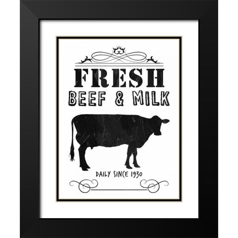 Fresh Beef And Milk Black Modern Wood Framed Art Print with Double Matting by Lewis, Sheldon