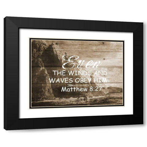 Even The Winds Black Modern Wood Framed Art Print with Double Matting by Lewis, Sheldon