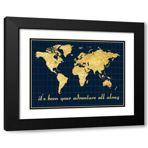 Your Adventure Black Modern Wood Framed Art Print with Double Matting by Lewis, Sheldon