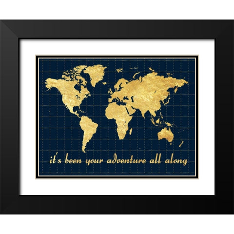 Your Adventure Black Modern Wood Framed Art Print with Double Matting by Lewis, Sheldon