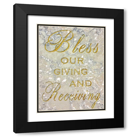 Bless Our Giving Black Modern Wood Framed Art Print with Double Matting by Lewis, Sheldon