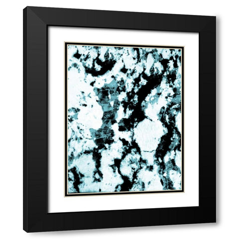 Pure Abstract Black Modern Wood Framed Art Print with Double Matting by Lewis, Sheldon