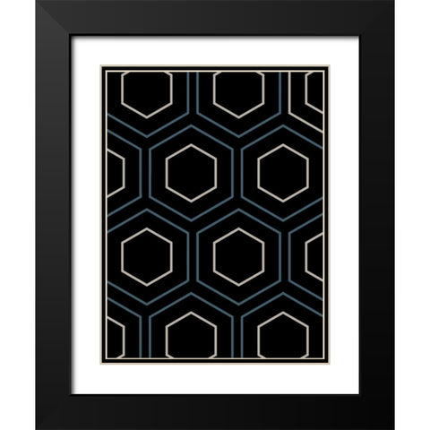 Pure Geo Abstract Black Modern Wood Framed Art Print with Double Matting by Lewis, Sheldon