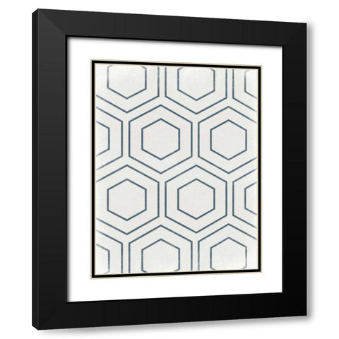 Pure Geo Black Modern Wood Framed Art Print with Double Matting by Lewis, Sheldon