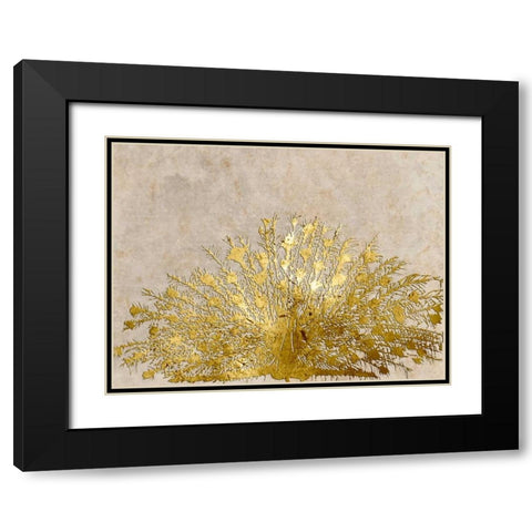Ivory Coast Peacock Black Modern Wood Framed Art Print with Double Matting by Lewis, Sheldon
