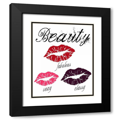 Beauty Black Modern Wood Framed Art Print with Double Matting by Lewis, Sheldon
