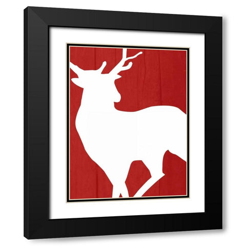 Rudolph Black Modern Wood Framed Art Print with Double Matting by Lewis, Sheldon