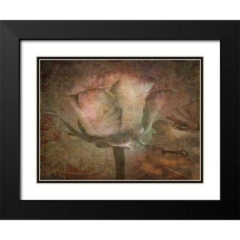 Rose Faith Black Modern Wood Framed Art Print with Double Matting by Lewis, Sheldon