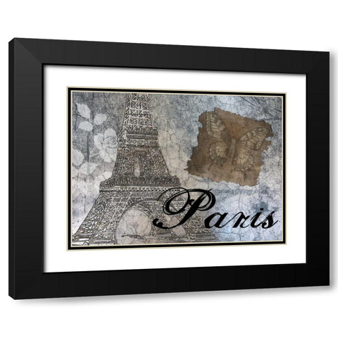 It Must Be Paris Black Modern Wood Framed Art Print with Double Matting by Lewis, Sheldon