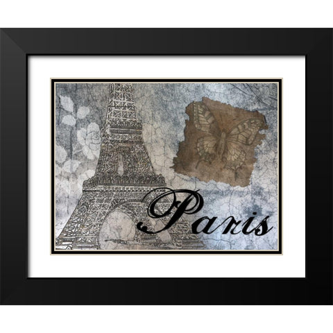 It Must Be Paris Black Modern Wood Framed Art Print with Double Matting by Lewis, Sheldon
