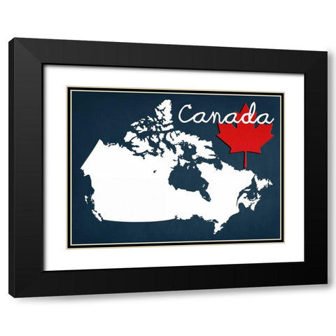 Canada Black Modern Wood Framed Art Print with Double Matting by Lewis, Sheldon