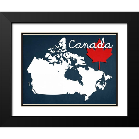 Canada Black Modern Wood Framed Art Print with Double Matting by Lewis, Sheldon