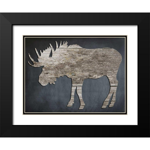 Wild Black Modern Wood Framed Art Print with Double Matting by Lewis, Sheldon