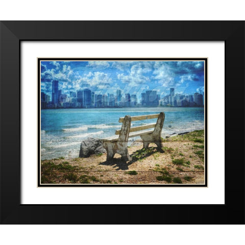 Florida Black Modern Wood Framed Art Print with Double Matting by Lewis, Sheldon