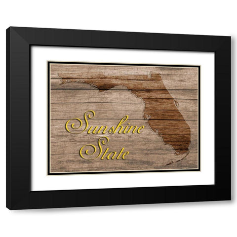 Sunshine State Black Modern Wood Framed Art Print with Double Matting by Lewis, Sheldon