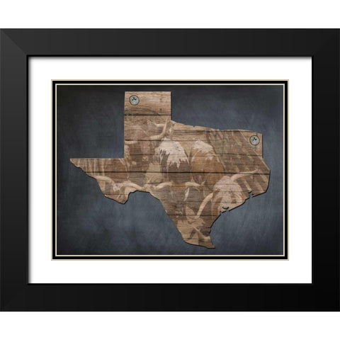 Texas Bred Black Modern Wood Framed Art Print with Double Matting by Lewis, Sheldon