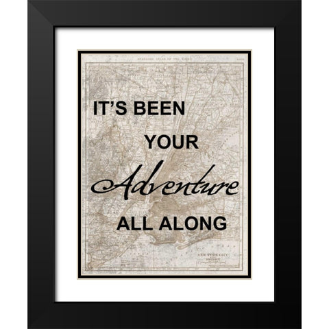 Your Travel Adventure Black Modern Wood Framed Art Print with Double Matting by Lewis, Sheldon