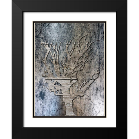 Walnut Grove Black Modern Wood Framed Art Print with Double Matting by Lewis, Sheldon