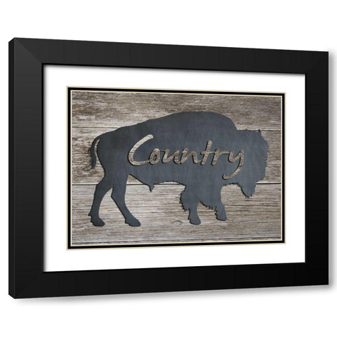 Wild Country Black Modern Wood Framed Art Print with Double Matting by Lewis, Sheldon