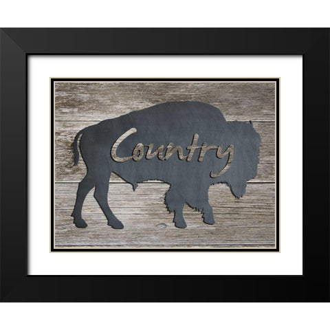 Wild Country Black Modern Wood Framed Art Print with Double Matting by Lewis, Sheldon