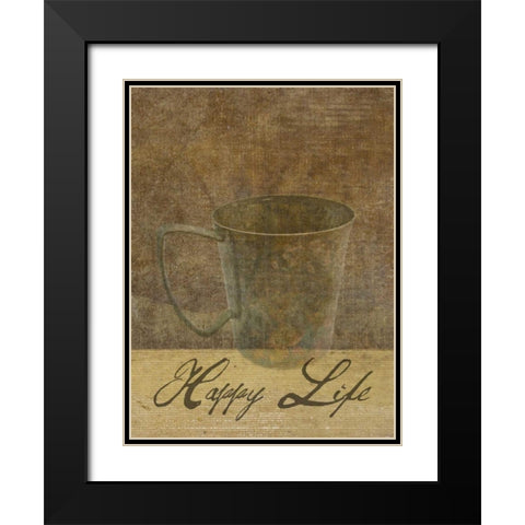 Vintage Cup Black Modern Wood Framed Art Print with Double Matting by Lewis, Sheldon