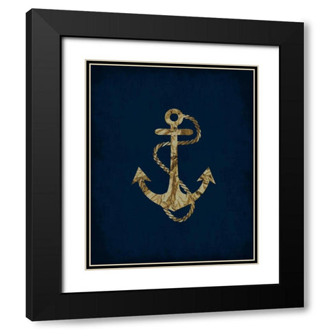 Indigo Dream 1 Black Modern Wood Framed Art Print with Double Matting by Lewis, Sheldon