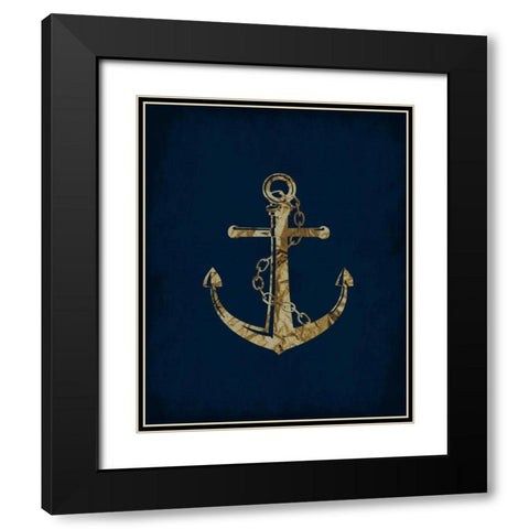 Indigo Dream 2 Black Modern Wood Framed Art Print with Double Matting by Lewis, Sheldon