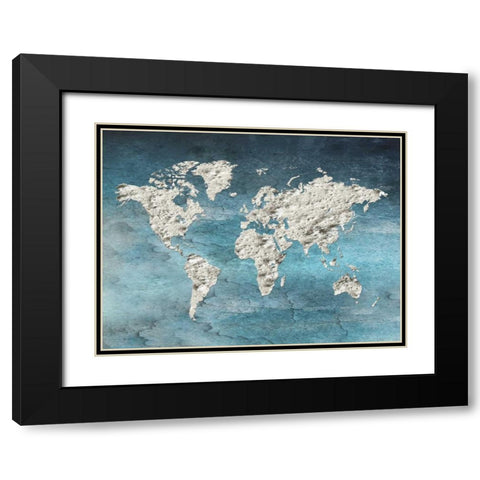 Hello World Black Modern Wood Framed Art Print with Double Matting by Lewis, Sheldon
