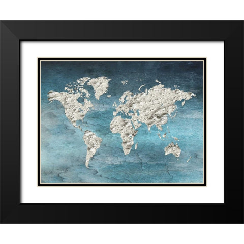 Hello World Black Modern Wood Framed Art Print with Double Matting by Lewis, Sheldon